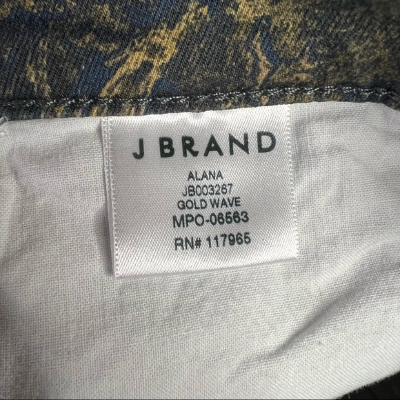 NEW J Brand Alana High Rise Crop Skinny Jeans in Gold Wave Women’s Size 24 - Picture 11 of 16